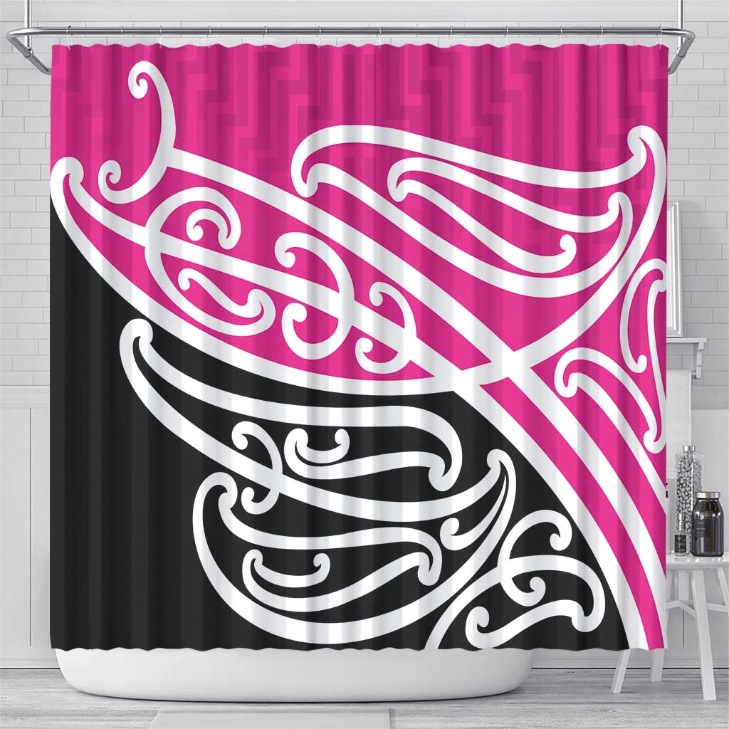 All Pink New Zealand Kowhai Ngutukak Shower Curtain - Aussie Hoodie