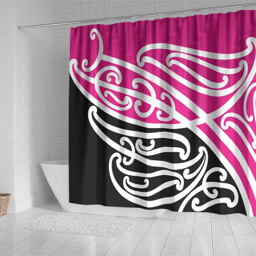 All Pink New Zealand Kowhai Ngutukak Shower Curtain - Aussie Hoodie