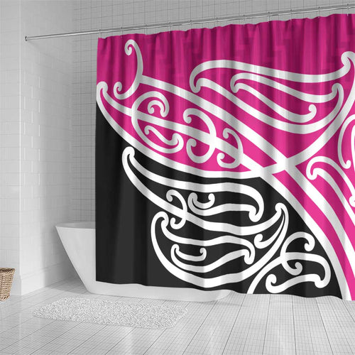 All Pink New Zealand Kowhai Ngutukak Shower Curtain - Aussie Hoodie