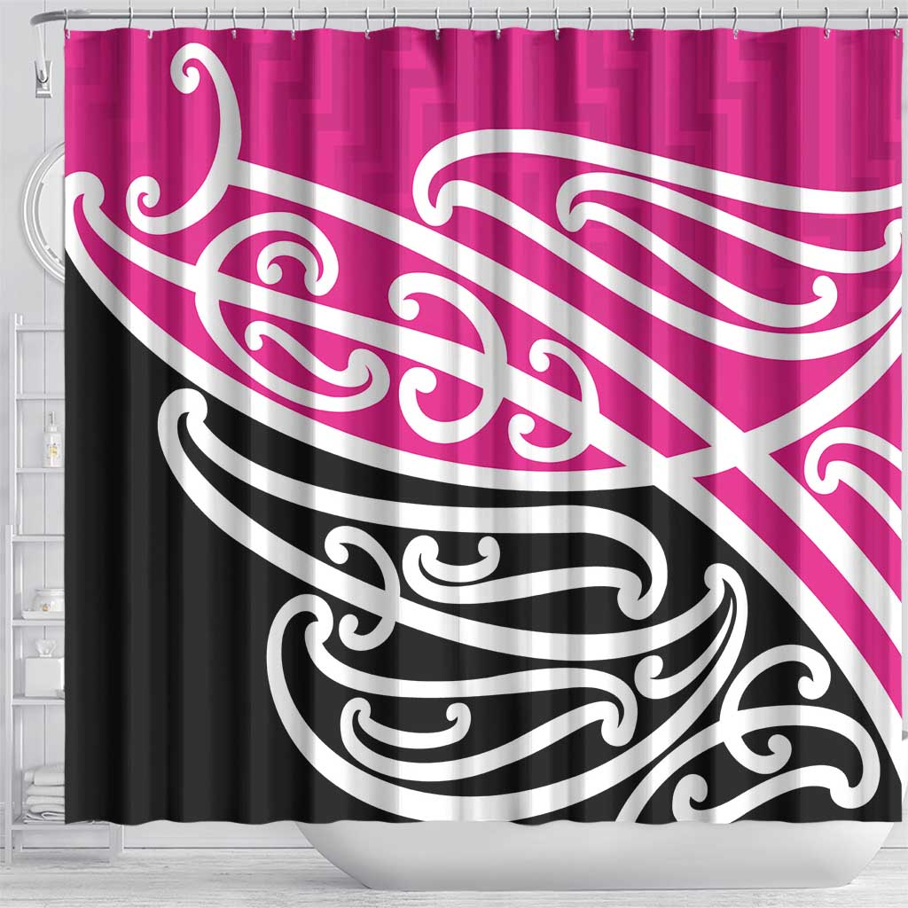 All Pink New Zealand Kowhai Ngutukak Shower Curtain - Aussie Hoodie