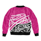 All Pink New Zealand Kowhai Ngutukak Sleeve Zip Bomber Jacket - Aussie Hoodie