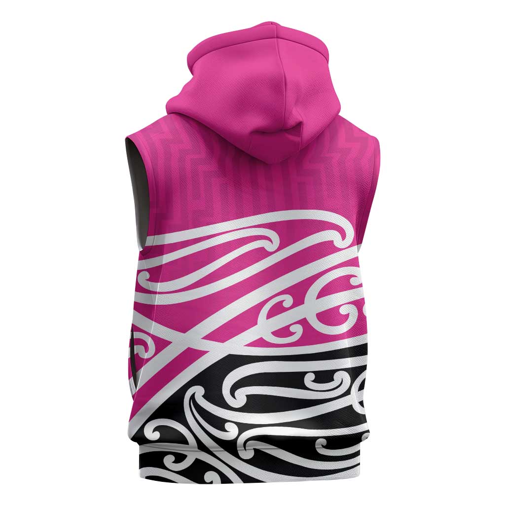 All Pink New Zealand Kowhai Ngutukak Sleeveless Hoodie - Aussie Hoodie