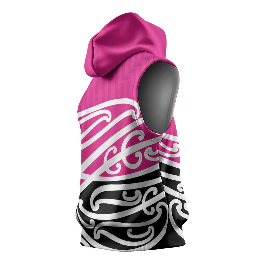 All Pink New Zealand Kowhai Ngutukak Sleeveless Hoodie - Aussie Hoodie