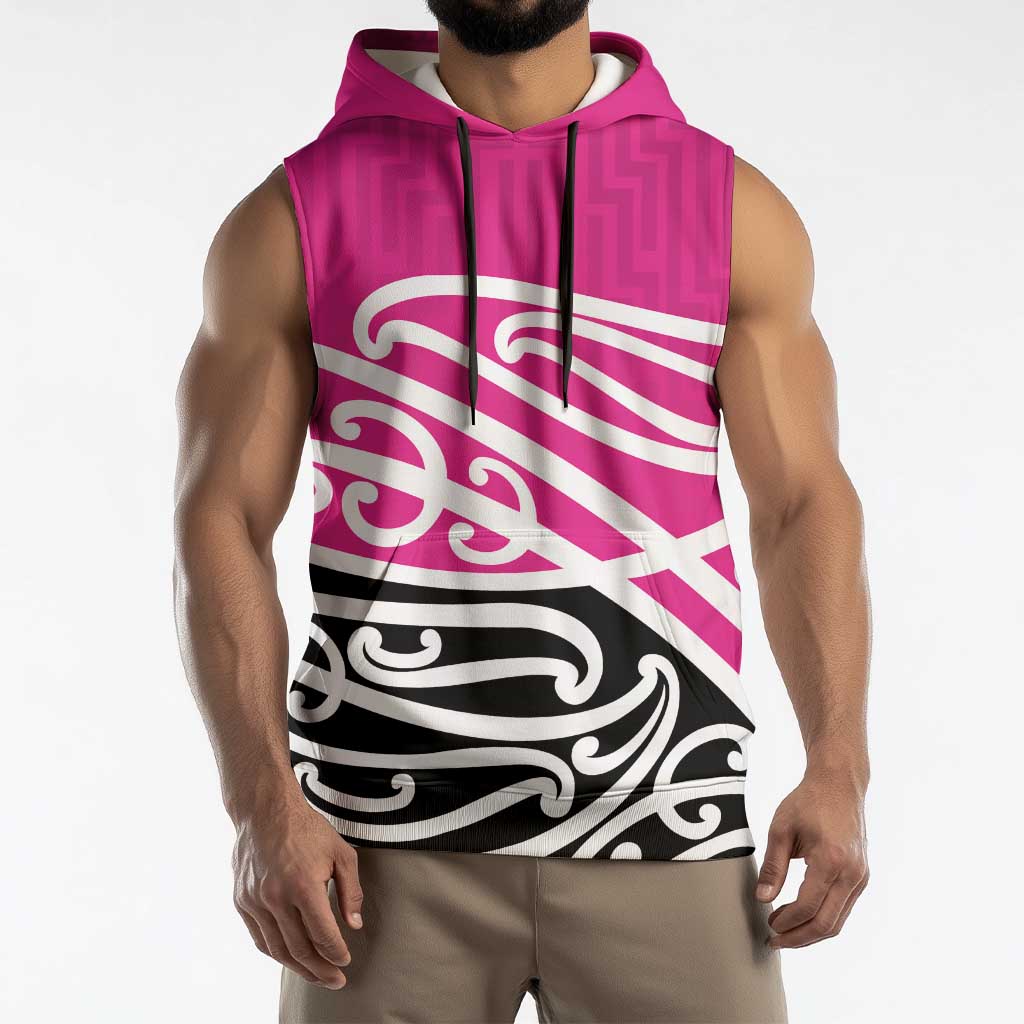 All Pink New Zealand Kowhai Ngutukak Sleeveless Hoodie - Aussie Hoodie