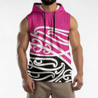 All Pink New Zealand Kowhai Ngutukak Sleeveless Hoodie - Aussie Hoodie