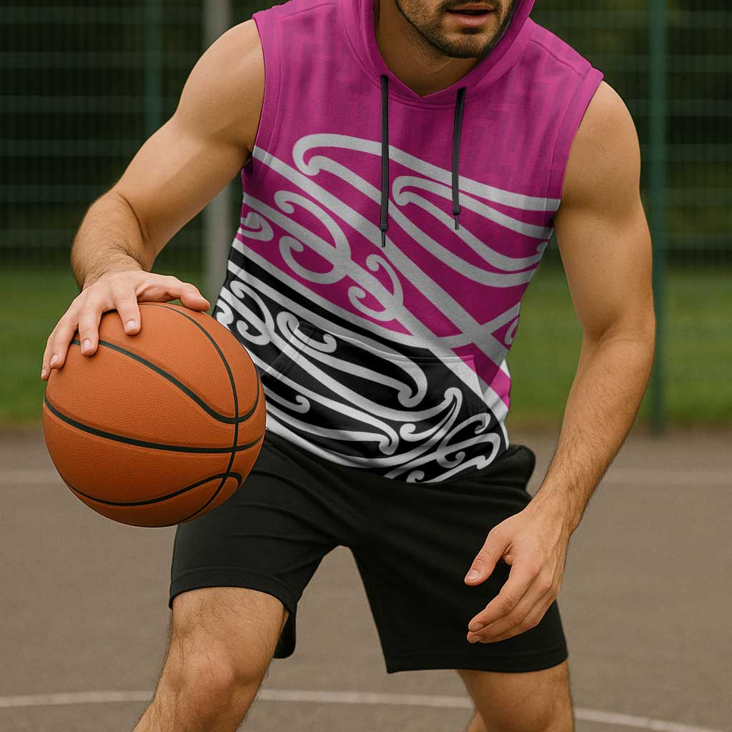 All Pink New Zealand Kowhai Ngutukak Sleeveless Hoodie - Aussie Hoodie
