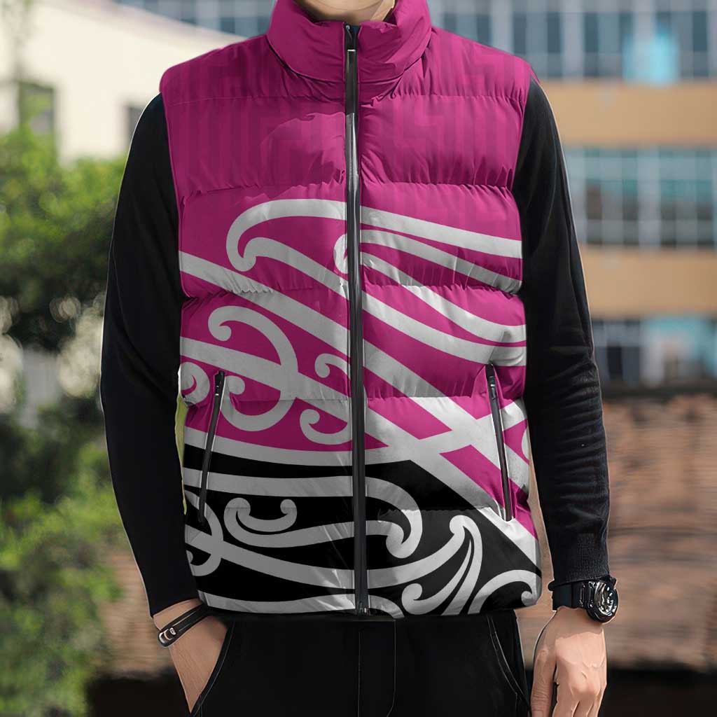 All Pink New Zealand Kowhai Ngutukak Sleeveless Puffer Jacket - Aussie Hoodie