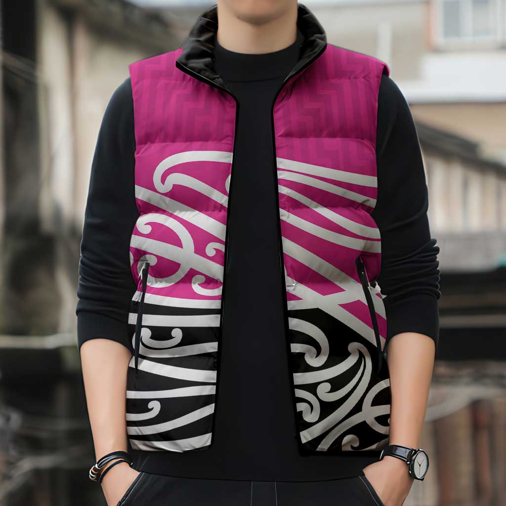 All Pink New Zealand Kowhai Ngutukak Sleeveless Puffer Jacket - Aussie Hoodie