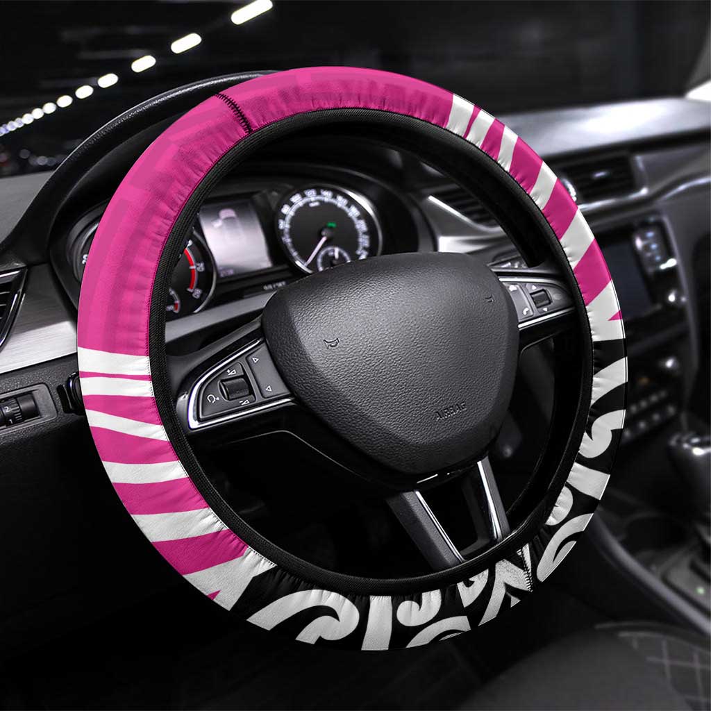 All Pink New Zealand Kowhai Ngutukak Steering Wheel Cover - Aussie Hoodie