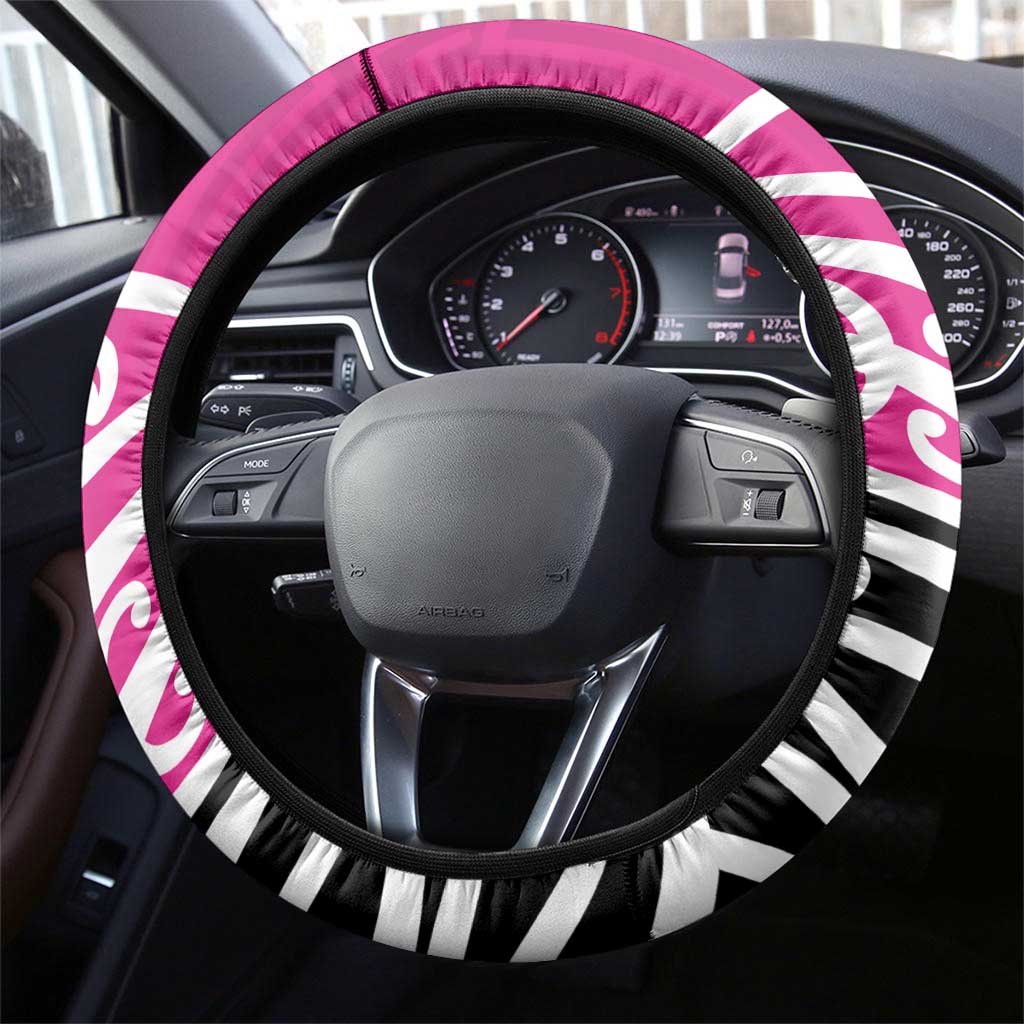 All Pink New Zealand Kowhai Ngutukak Steering Wheel Cover - Aussie Hoodie