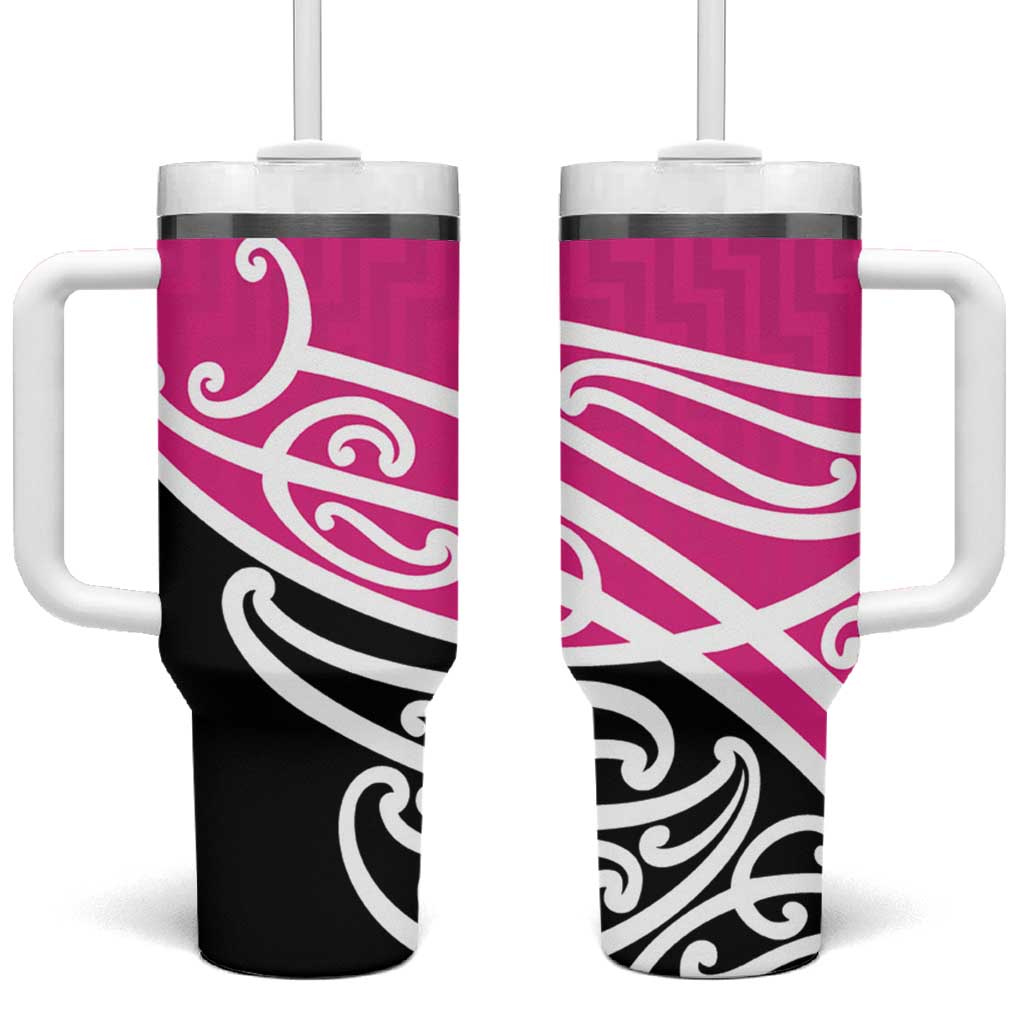 All Pink New Zealand Kowhai Ngutukak Tumbler With Handle - Aussie Hoodie
