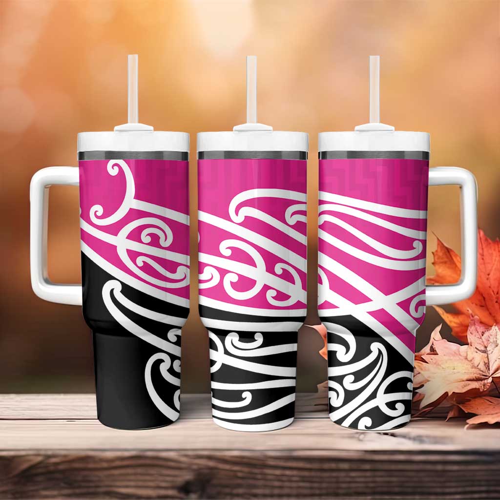 All Pink New Zealand Kowhai Ngutukak Tumbler With Handle - Aussie Hoodie