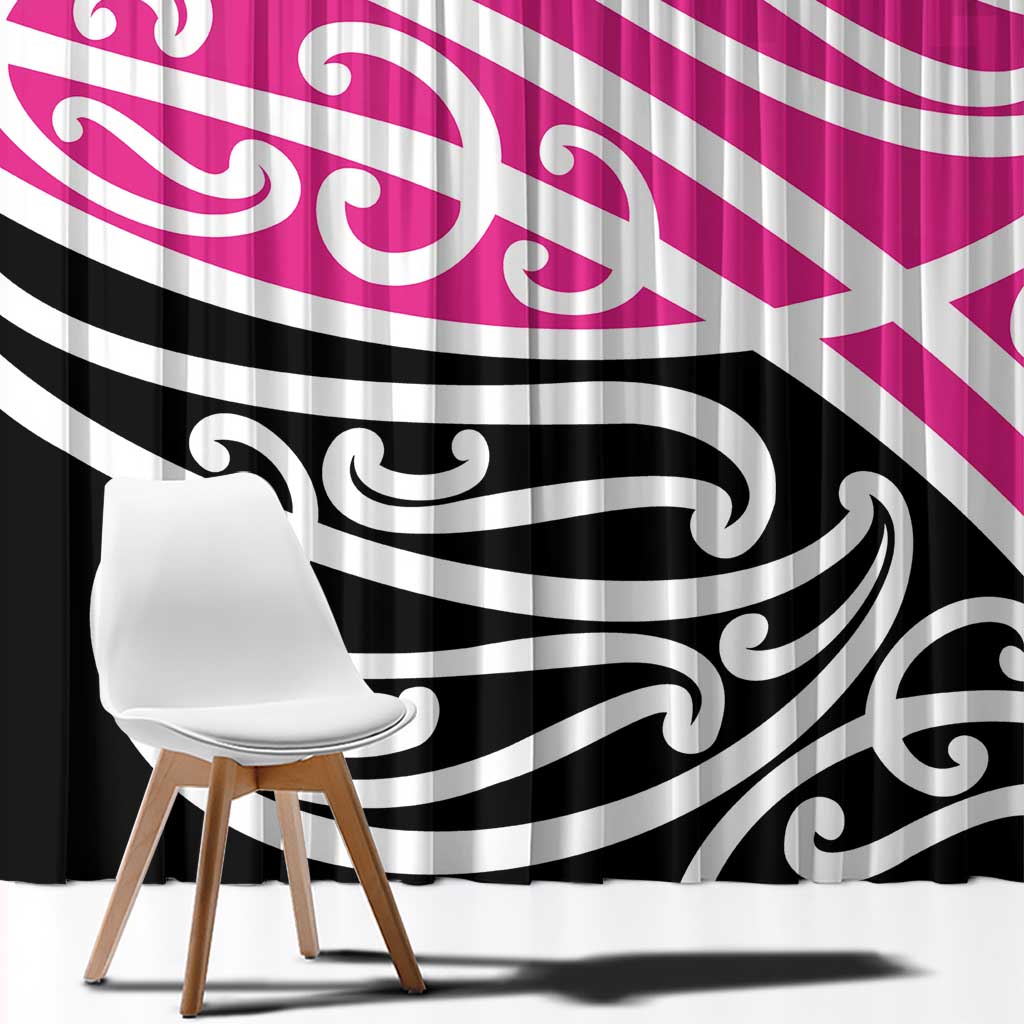 All Pink New Zealand Kowhai Ngutukak Window Curtain - Aussie Hoodie