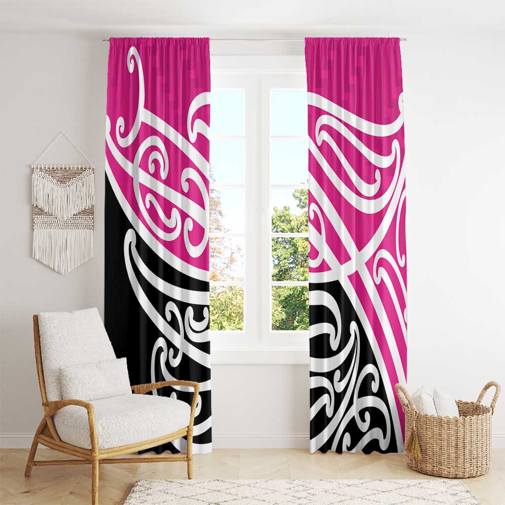 All Pink New Zealand Kowhai Ngutukak Window Curtain - Aussie Hoodie