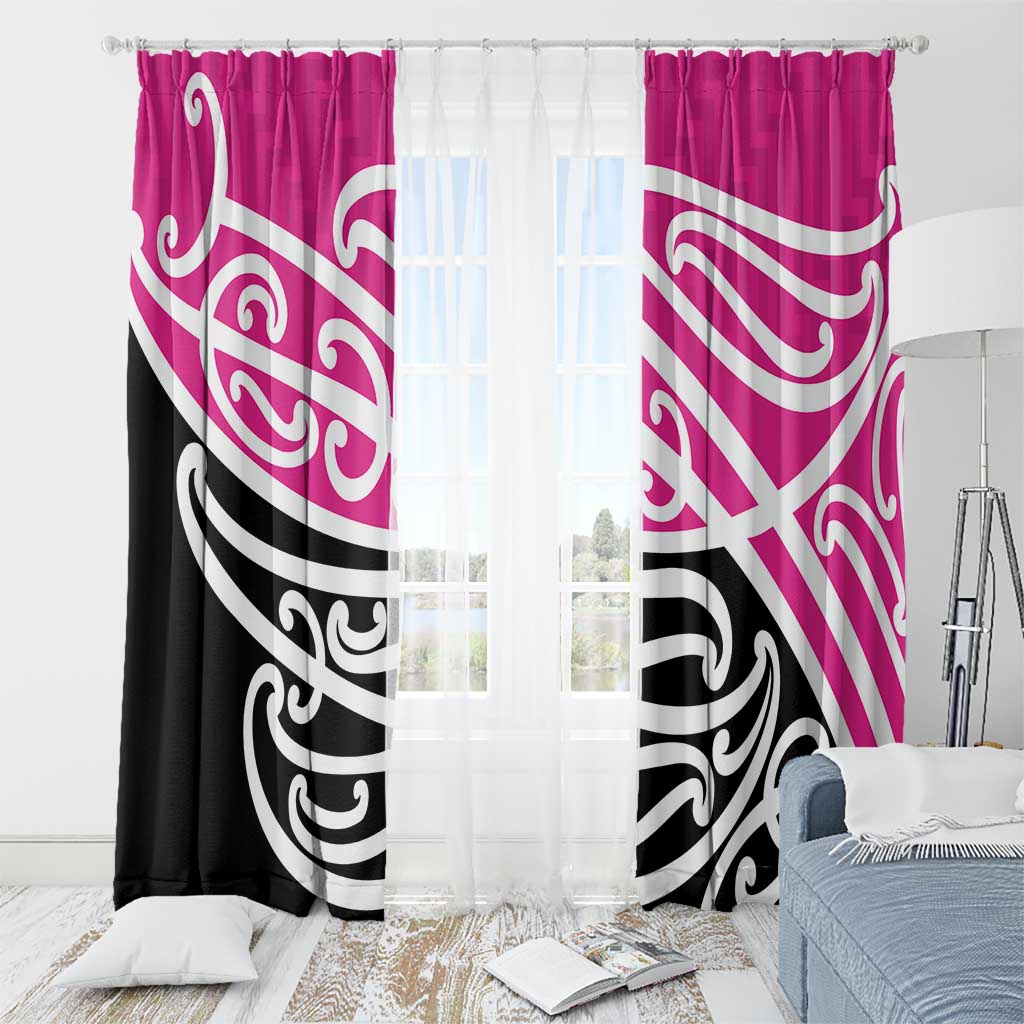 All Pink New Zealand Kowhai Ngutukak Window Curtain - Aussie Hoodie