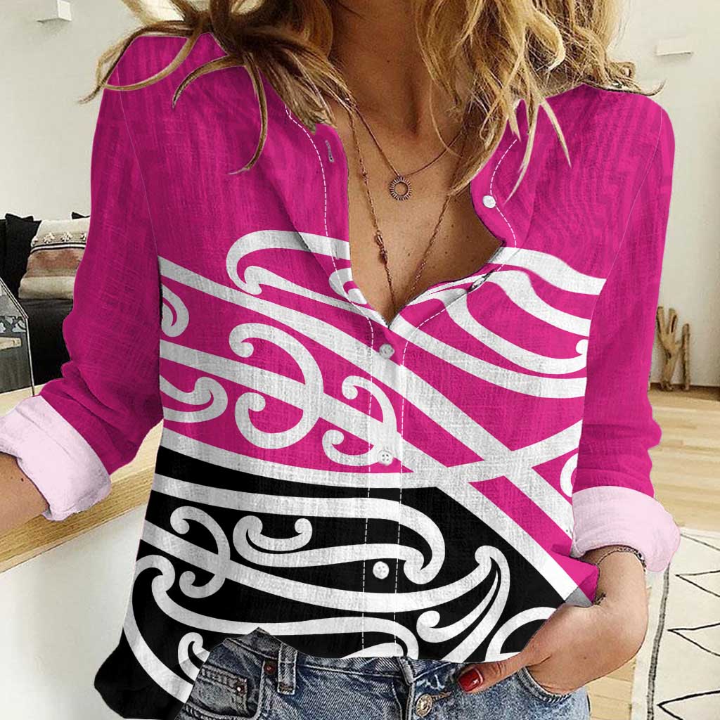 All Pink New Zealand Kowhai Ngutukak Women Casual Shirt - Aussie Hoodie