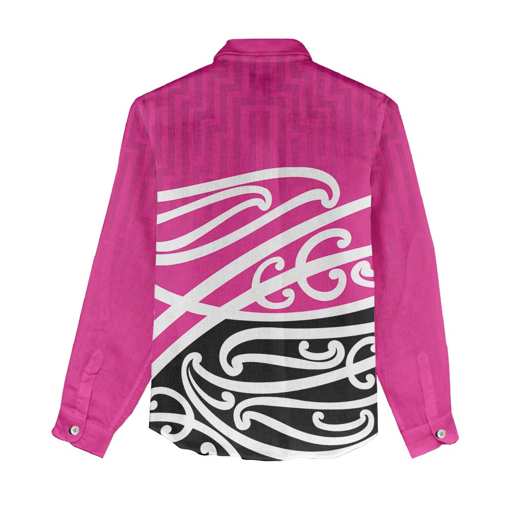 All Pink New Zealand Kowhai Ngutukak Women Casual Shirt - Aussie Hoodie