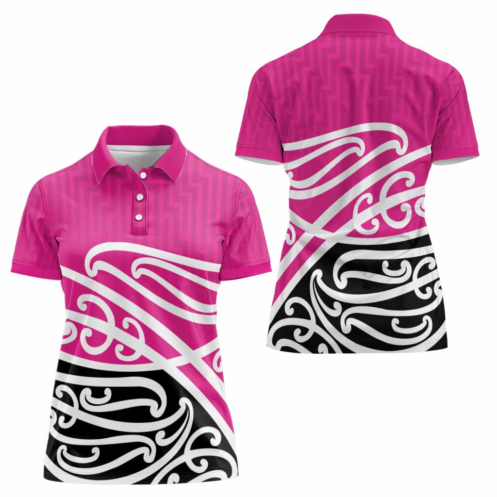 All Pink New Zealand Kowhai Ngutukak Women Polo Shirt - Aussie Hoodie