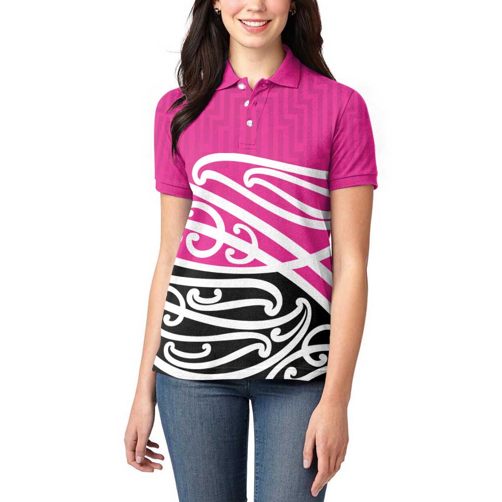 All Pink New Zealand Kowhai Ngutukak Women Polo Shirt - Aussie Hoodie