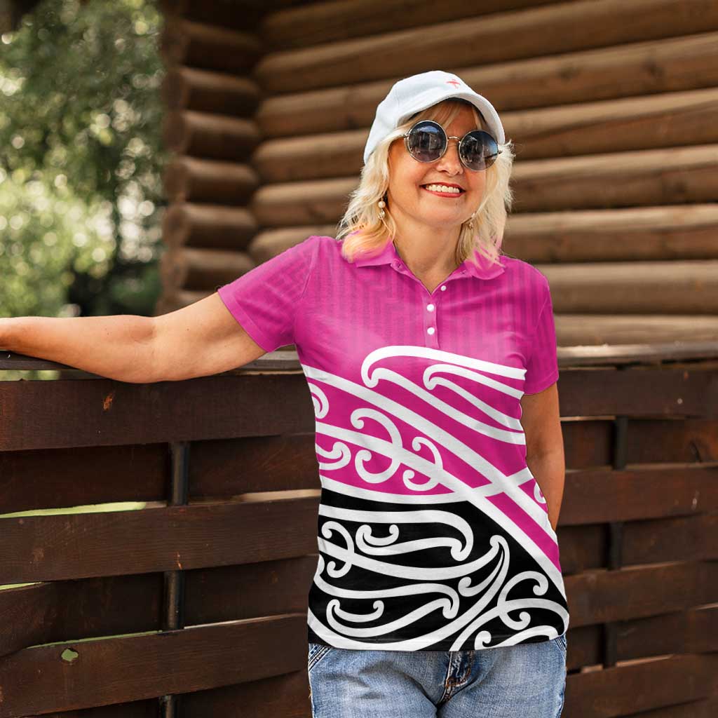 All Pink New Zealand Kowhai Ngutukak Women Polo Shirt - Aussie Hoodie