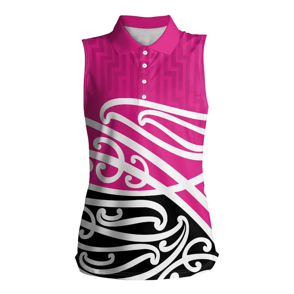 All Pink New Zealand Kowhai Ngutukak Women Sleeveless Polo Shirt - Aussie Hoodie