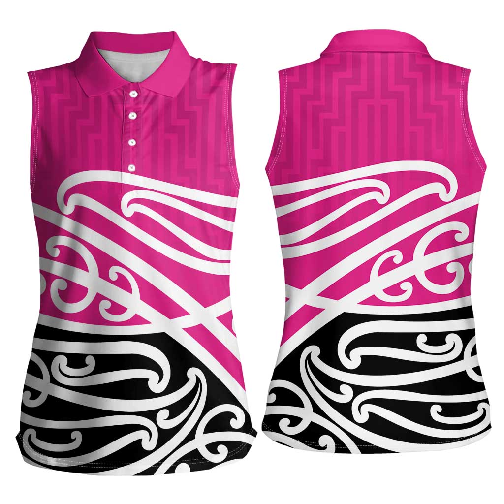 All Pink New Zealand Kowhai Ngutukak Women Sleeveless Polo Shirt - Aussie Hoodie