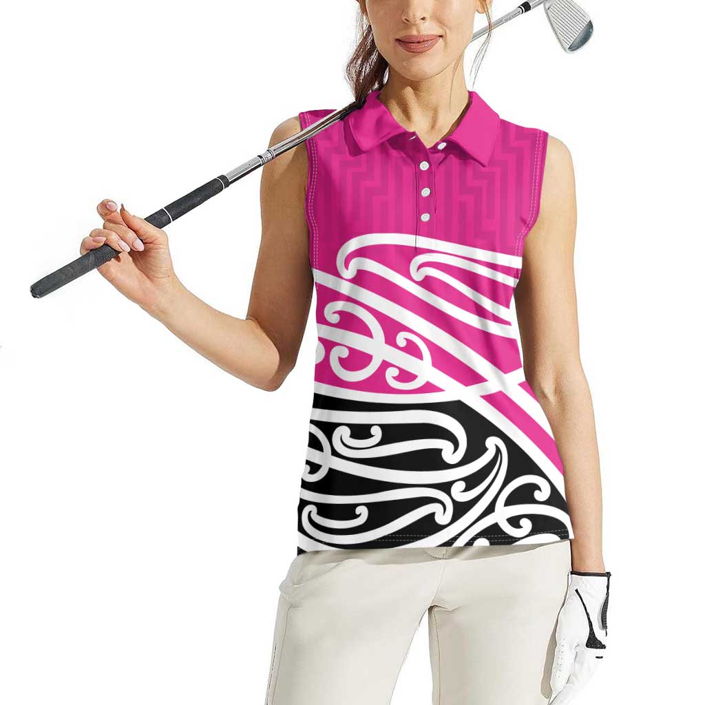 All Pink New Zealand Kowhai Ngutukak Women Sleeveless Polo Shirt - Aussie Hoodie