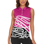 All Pink New Zealand Kowhai Ngutukak Women Sleeveless Polo Shirt - Aussie Hoodie