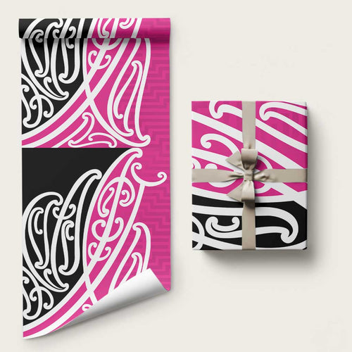 All Pink New Zealand Kowhai Ngutukak Wrapping Paper - Aussie Hoodie