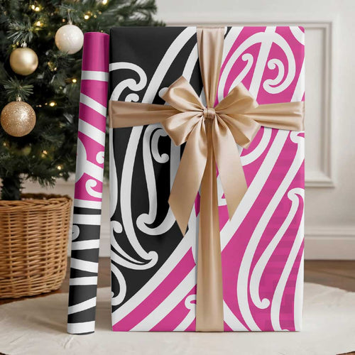 All Pink New Zealand Kowhai Ngutukak Wrapping Paper - Aussie Hoodie