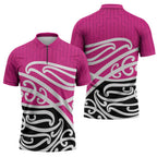 All Pink New Zealand Kowhai Ngutukak Zipper Polo Shirt - Aussie Hoodie