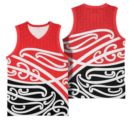 All Red New Zealand Kowhai Ngutukak Basketball Jersey - Aussie Hoodie