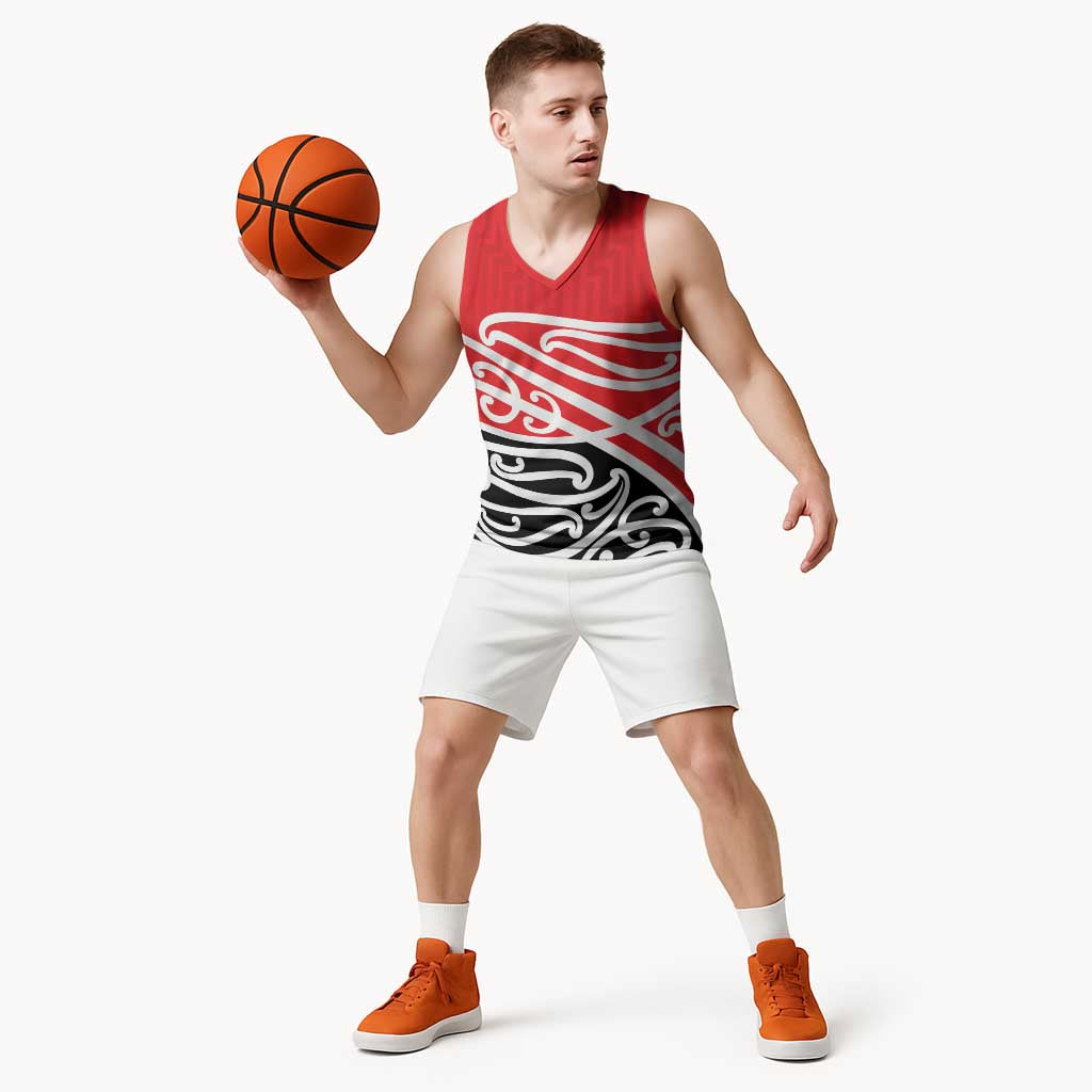 All Red New Zealand Kowhai Ngutukak Basketball Jersey - Aussie Hoodie
