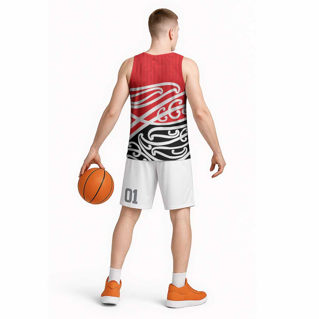 All Red New Zealand Kowhai Ngutukak Basketball Jersey - Aussie Hoodie