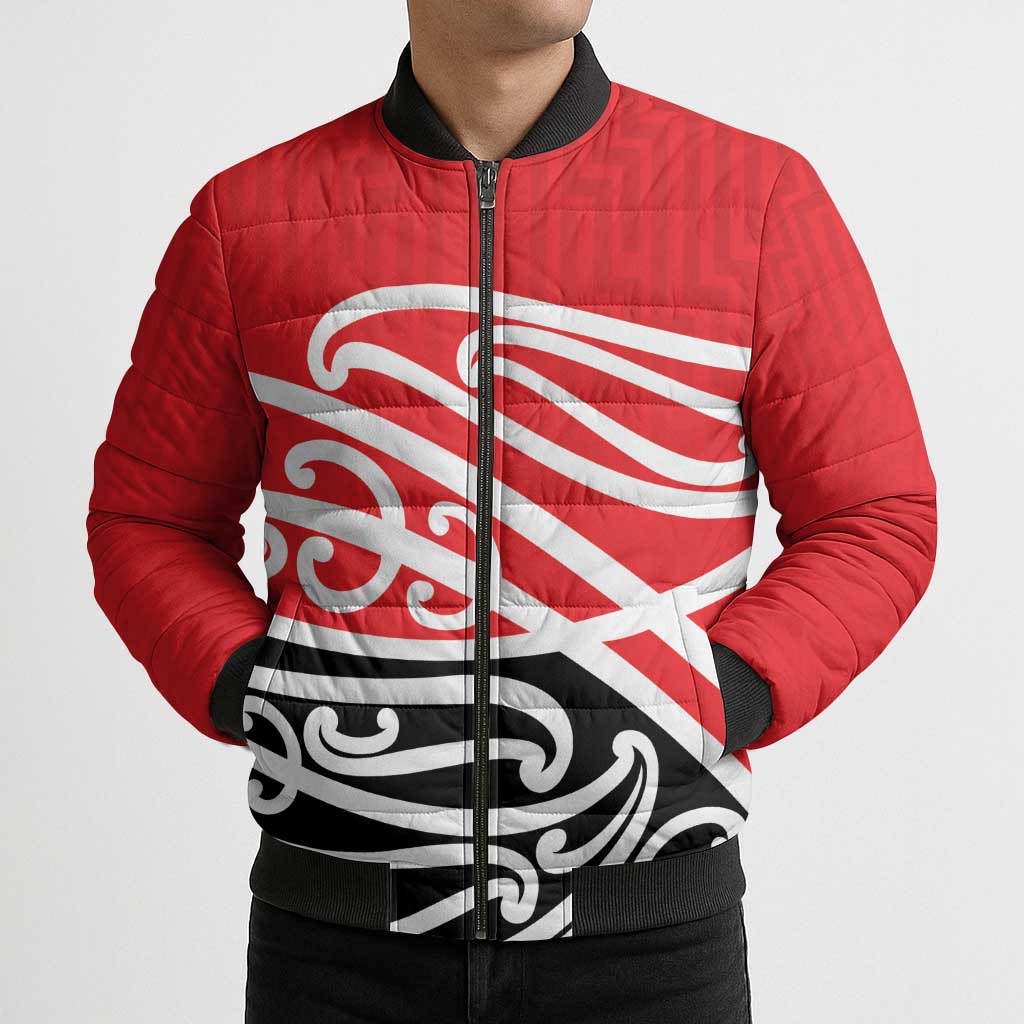All Red New Zealand Kowhai Ngutukak Bomber Puffer Jacket - Aussie Hoodie