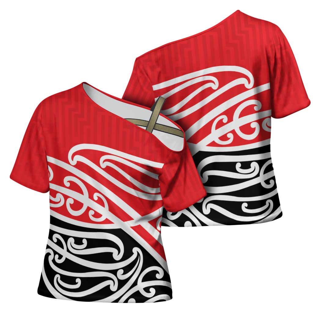 All Red New Zealand Kowhai Ngutukak Cross Shoulder Shirt - Aussie Hoodie