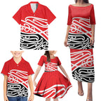 All Red New Zealand Kowhai Ngutukak Family Matching Puletasi and Hawaiian Shirt - Aussie Hoodie