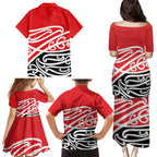 All Red New Zealand Kowhai Ngutukak Family Matching Puletasi and Hawaiian Shirt - Aussie Hoodie