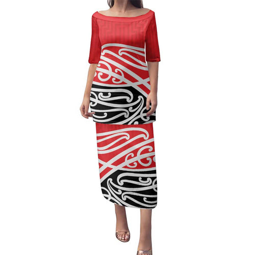 All Red New Zealand Kowhai Ngutukak Family Matching Puletasi and Hawaiian Shirt - Aussie Hoodie