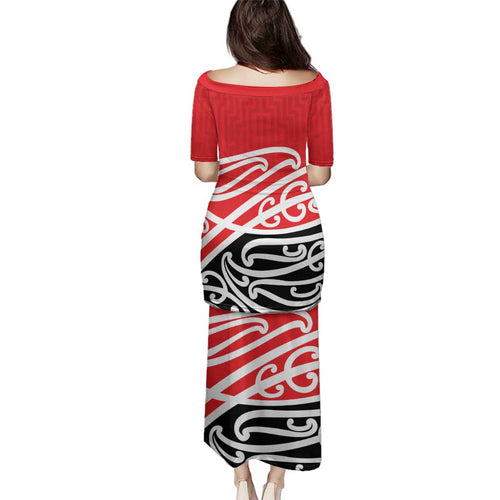 All Red New Zealand Kowhai Ngutukak Family Matching Puletasi and Hawaiian Shirt - Aussie Hoodie