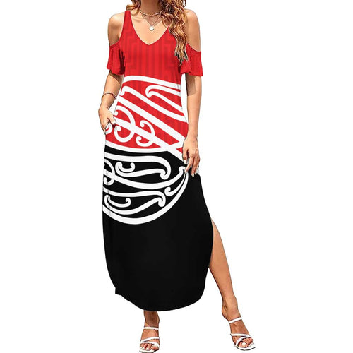 All Red New Zealand Kowhai Ngutukak Family Matching Summer Maxi Dress and Hawaiian Shirt - Aussie Hoodie