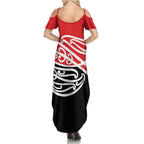 All Red New Zealand Kowhai Ngutukak Family Matching Summer Maxi Dress and Hawaiian Shirt - Aussie Hoodie