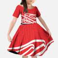 All Red New Zealand Kowhai Ngutukak Kid Short Sleeve Dress - Aussie Hoodie