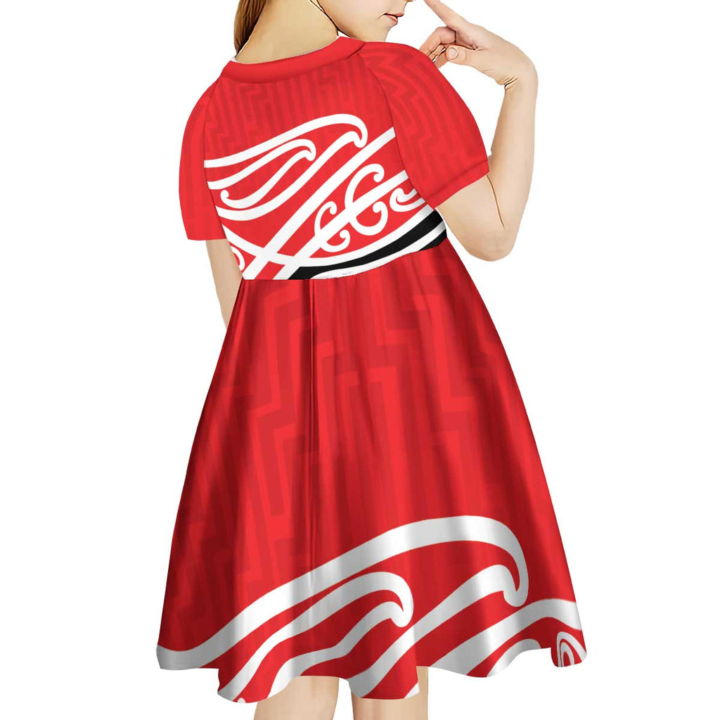 All Red New Zealand Kowhai Ngutukak Kid Short Sleeve Dress - Aussie Hoodie