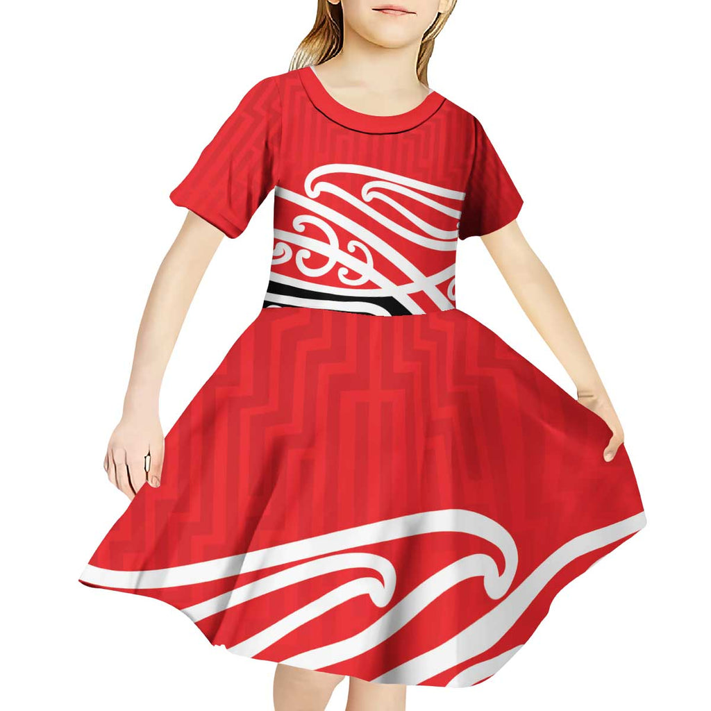 All Red New Zealand Kowhai Ngutukak Kid Short Sleeve Dress - Aussie Hoodie