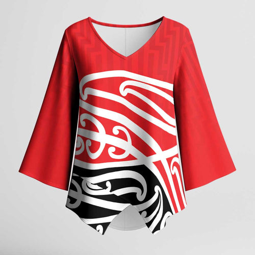 All Red New Zealand Kowhai Ngutukak Kimono Sleeve Blouse - Aussie Hoodie