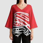 All Red New Zealand Kowhai Ngutukak Kimono Sleeve Blouse - Aussie Hoodie