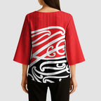 All Red New Zealand Kowhai Ngutukak Kimono Sleeve Blouse - Aussie Hoodie