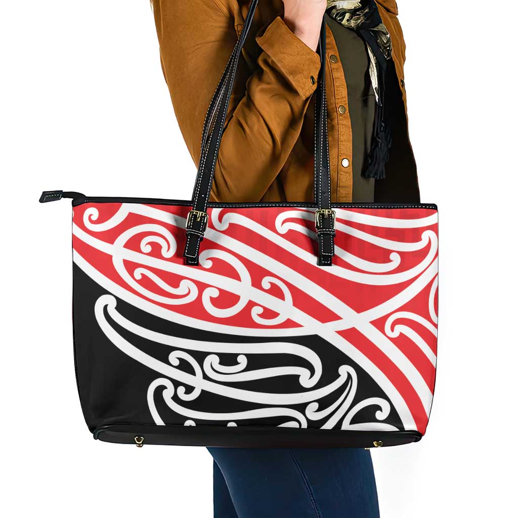 All Red New Zealand Kowhai Ngutukak Leather Tote Bag - Aussie Hoodie