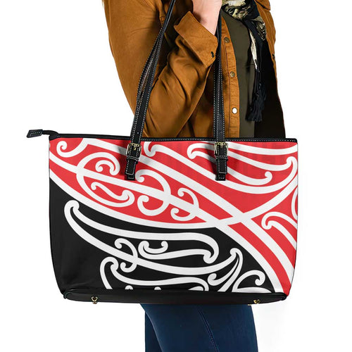 All Red New Zealand Kowhai Ngutukak Leather Tote Bag - Aussie Hoodie